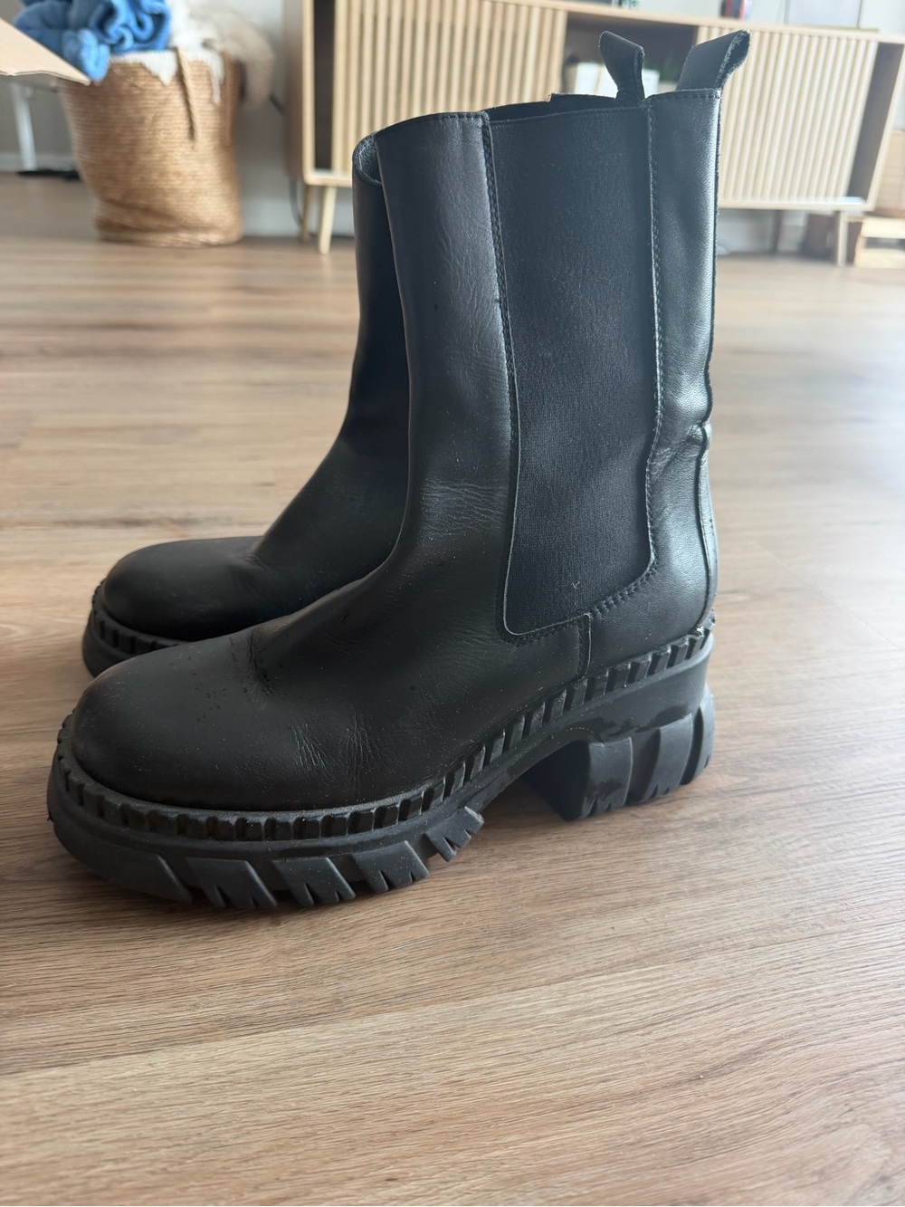 ASOS Black Chunky Lug Chelsea Boots